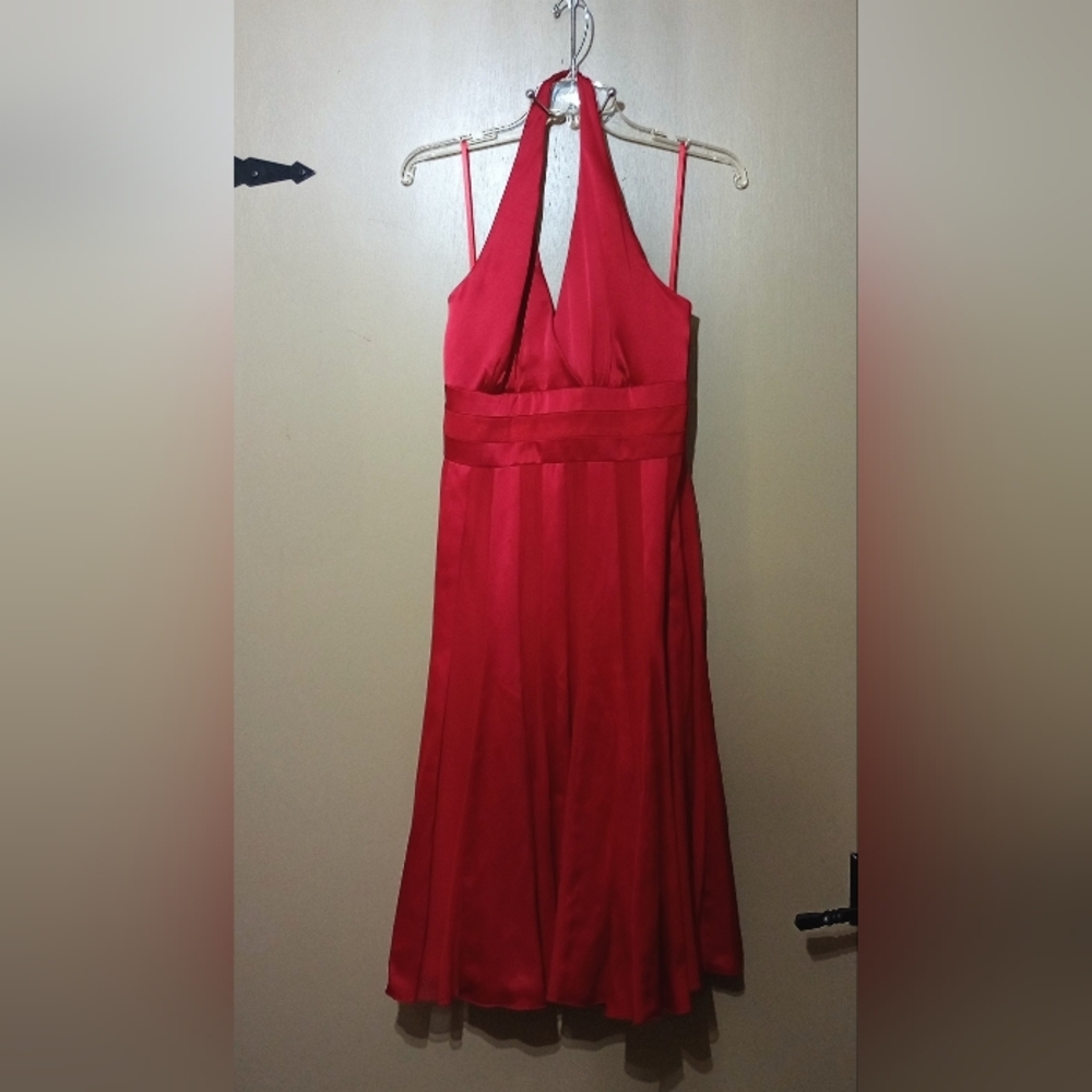 Calvin Klein Cranberry Halter Dress